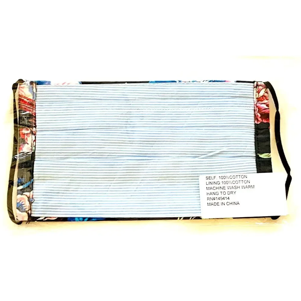 JOHNNY WAS Face Mask Designer Floral Cotton Face Mask